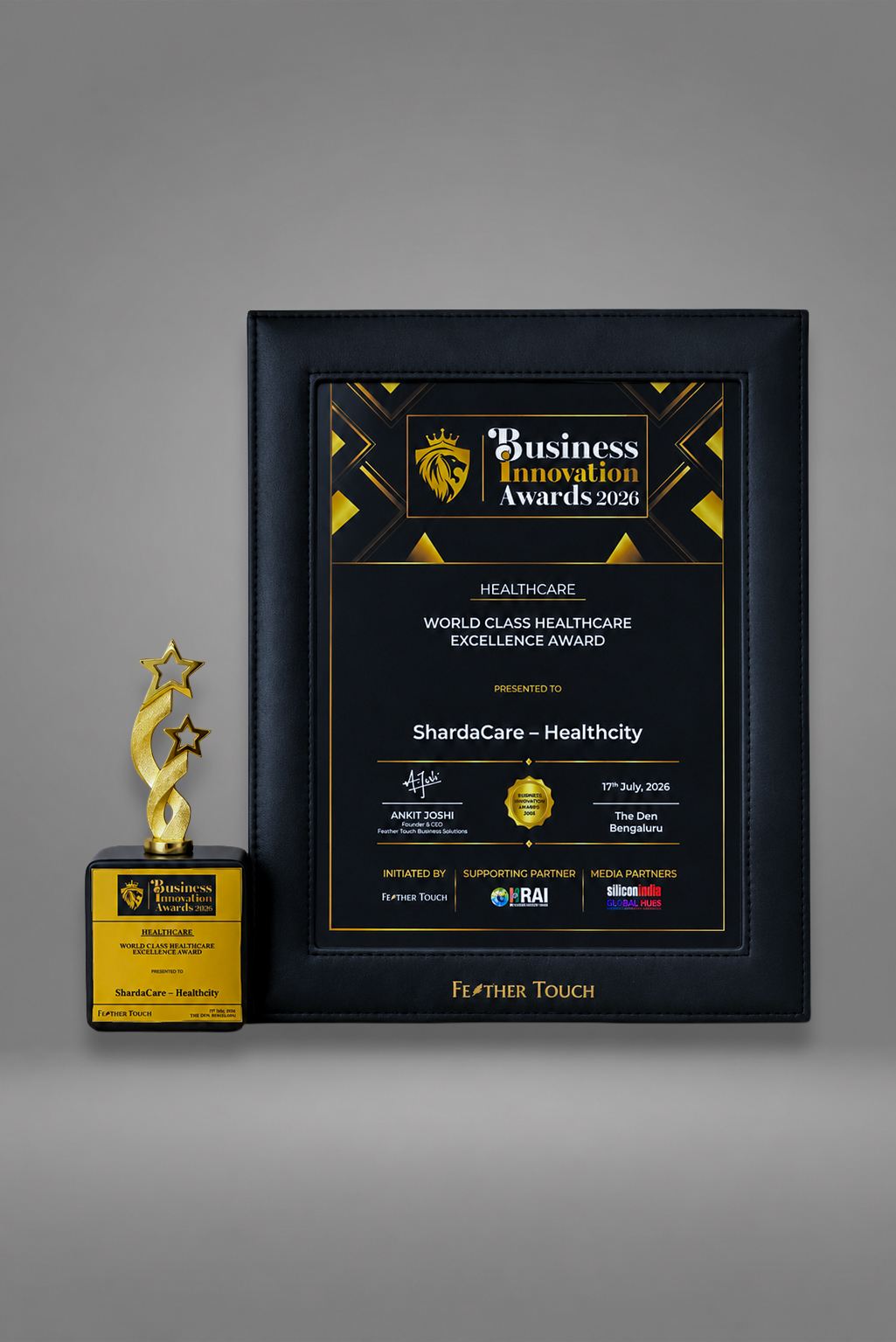World Class Business Innovation Excellence Award in Healthcare 2026, Bengaluru.