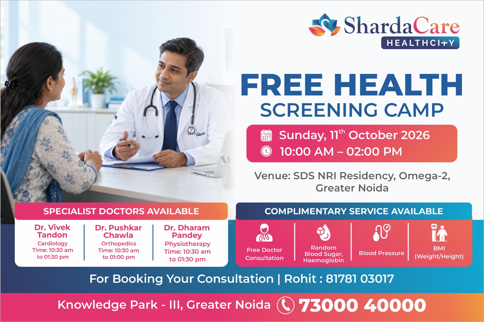 Venue: SDS NRI Residency Omega-2 Greater Noida, 10:00 AM - 02:00 PM